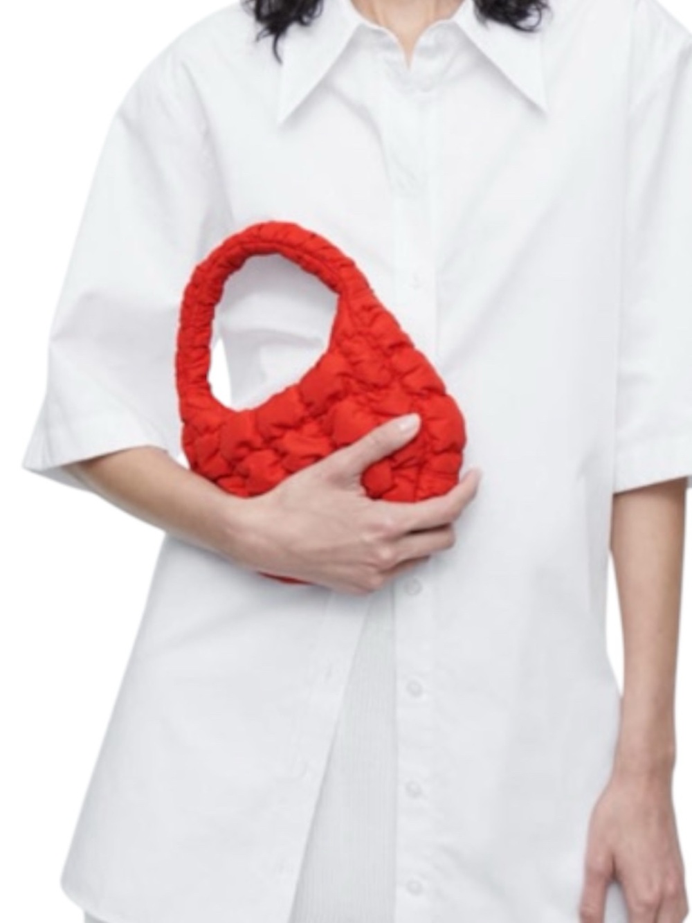 Red COS Quilted Micro Bag